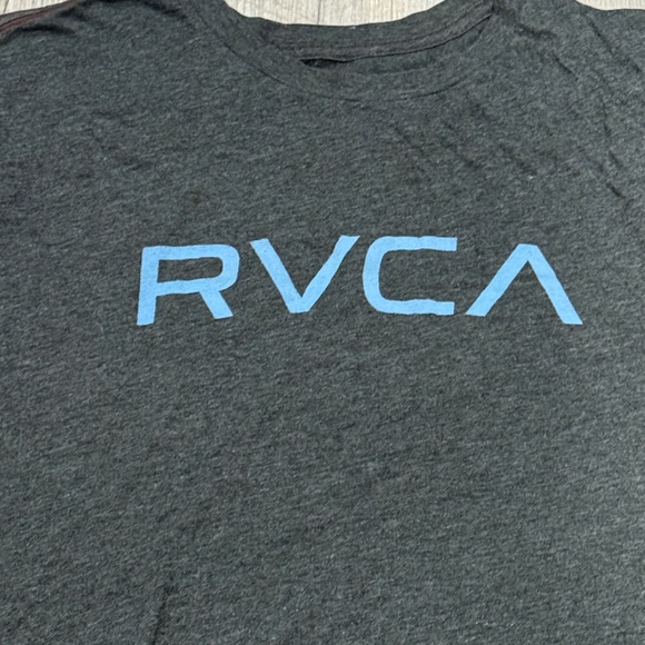 MENS RVCA T SHIRT GREY - Picture 2 of 5